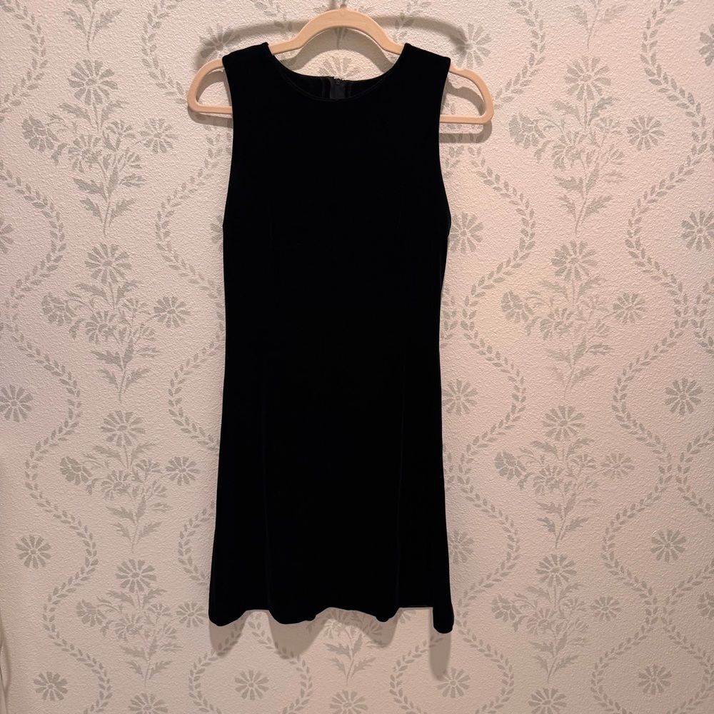 Elegant vintage Black Sleeveless velvet Dress